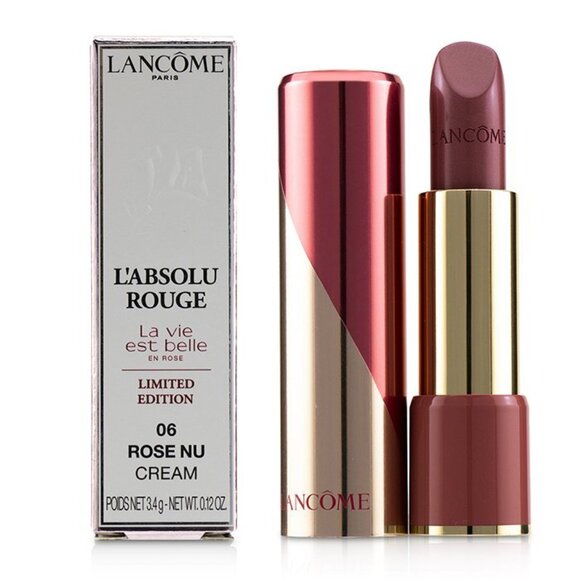 NIB ✅ Lancôme#06 ROSE NU (CREAM) A'bsolue Rouge Hydrating Shaping Lip Color LE